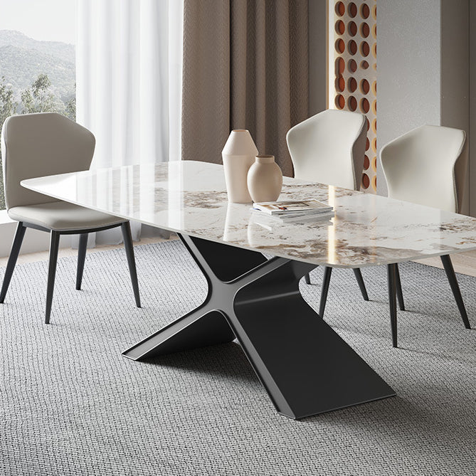 Modern Rectangle Sintered Stone Dining Set 1/2/4/5/6/7 Pieces Dining Table with Chairs