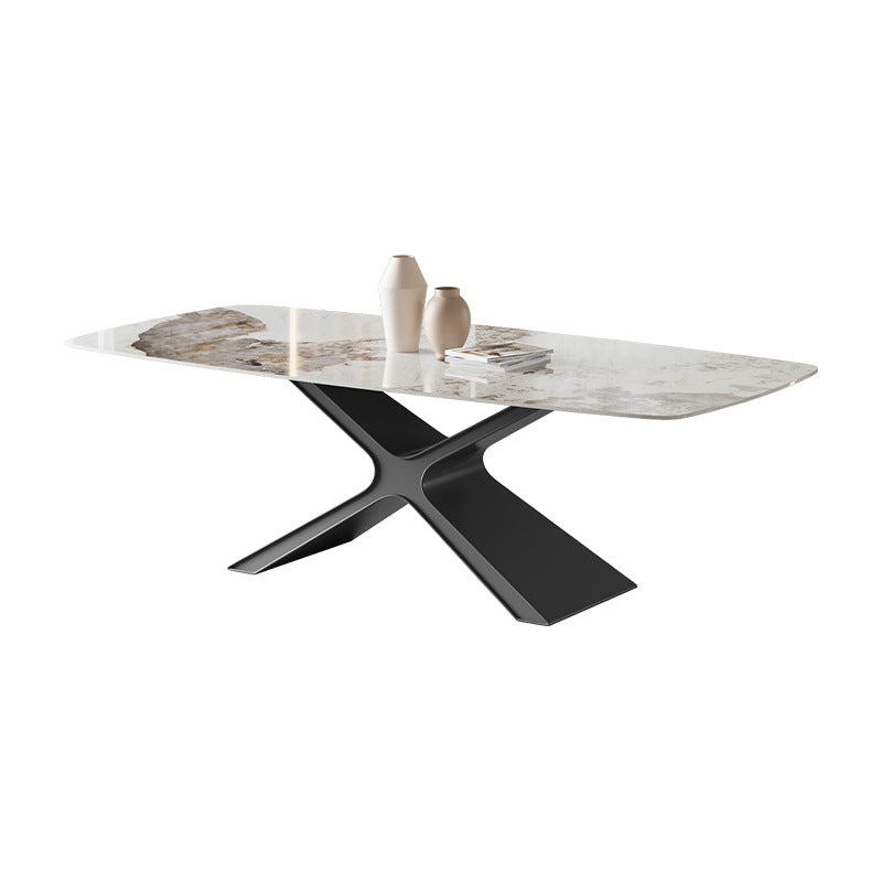 Modern Rectangle Sintered Stone Dining Set 1/2/4/5/6/7 Pieces Dining Table with Chairs