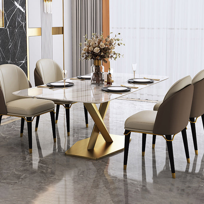 Glam Style Sintered Stone Dining Set 1/2/5/6/7 Pieces Dining Set for Dining Areas