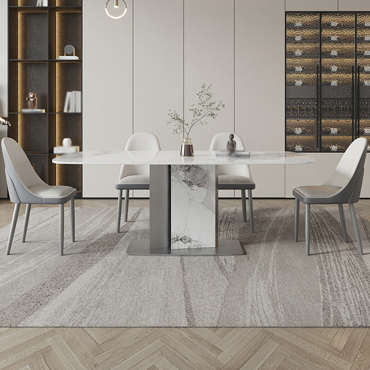 Designer Style Sintered Stone Top Dining Set E 1/2/3/5/7 Pieces Dining Table with Chairs