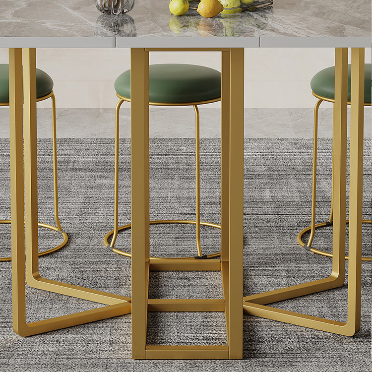Modern Rectangle Dinette Set 1/2/5 Pieces Foldable Dining Table Set with Sintered Stone