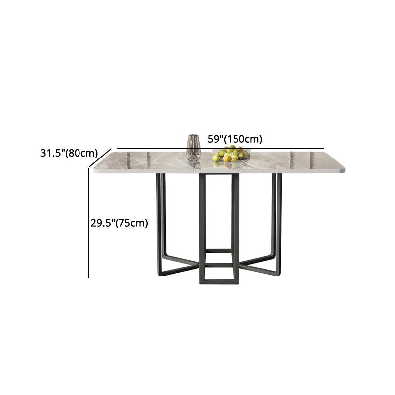 Modern Rectangle Dinette Set 1/2/5 Pieces Foldable Dining Table Set with Sintered Stone