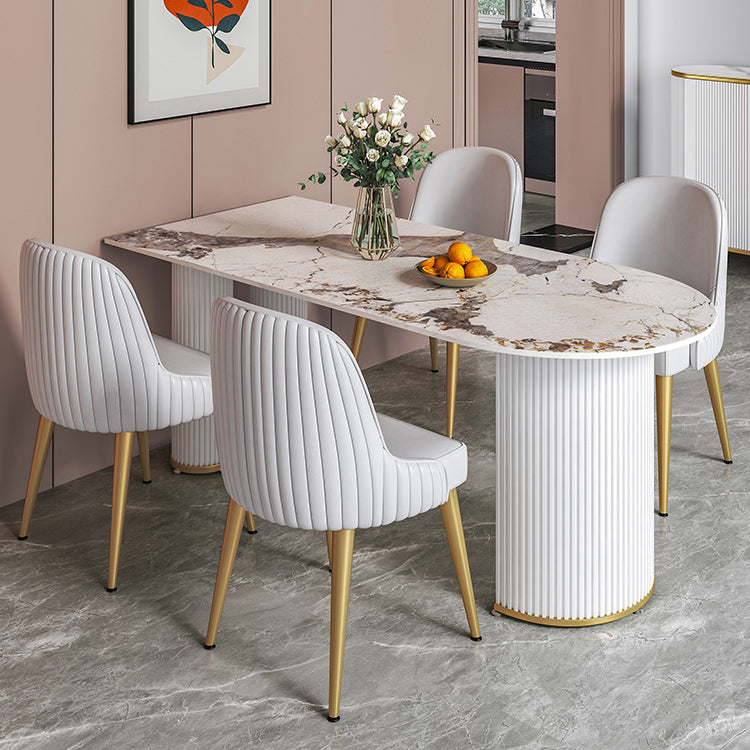 Sintered Stone Dining Table Traditional Luxury Dining Table for Kitchen