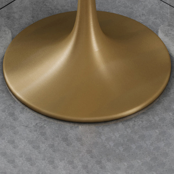Round Sintered Stone Dining Table Traditional Luxury Dining Table with Tulip Base