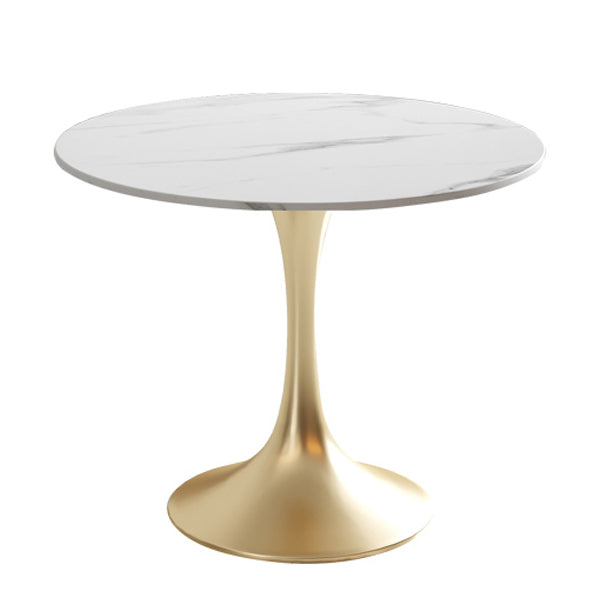 Table à manger ronde en pierre frittée Table tulipe de luxe traditionnelle