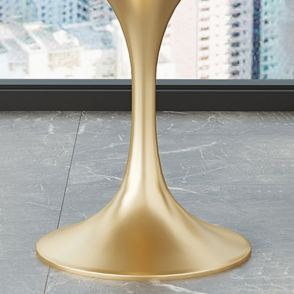 Table à manger ronde en pierre frittée Table tulipe de luxe traditionnelle