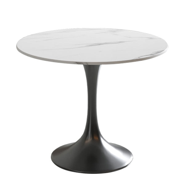Table à manger ronde en pierre frittée Table tulipe de luxe traditionnelle