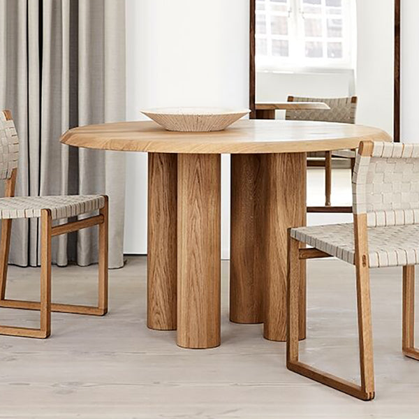 Solid Wood Dining Table Simplicity Fixed Table for Dining Room