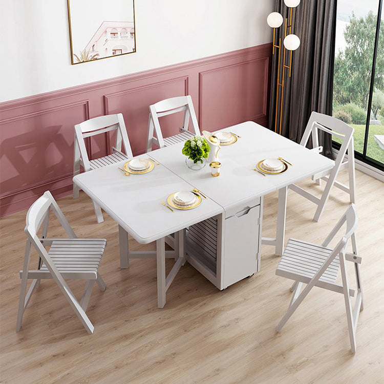 Rectangle Shape Table Contemporary Folding Dining Room Collection for Home