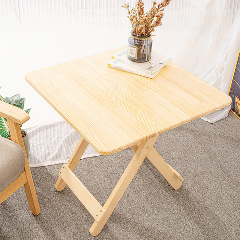 Contemporary Dining Room Wood Table Natural Pine Folding Table