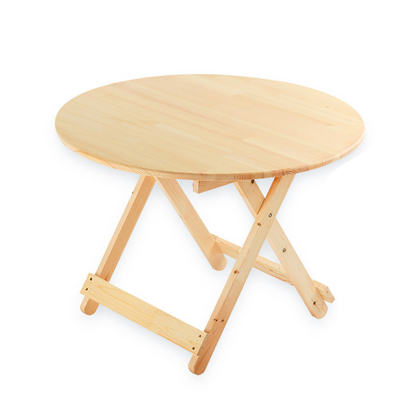 Contemporary Dining Room Wood Table Natural Pine Folding Table