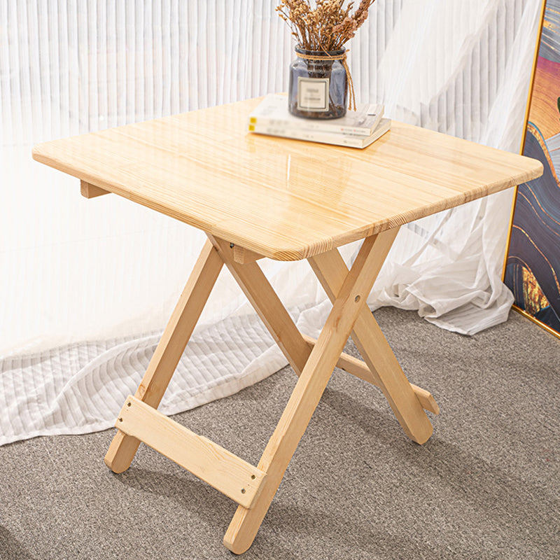 Contemporary Dining Room Wood Table Natural Pine Folding Table