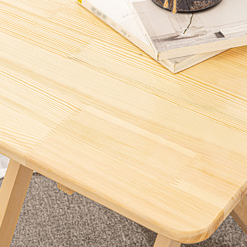 Contemporary Dining Room Wood Table Natural Pine Folding Table