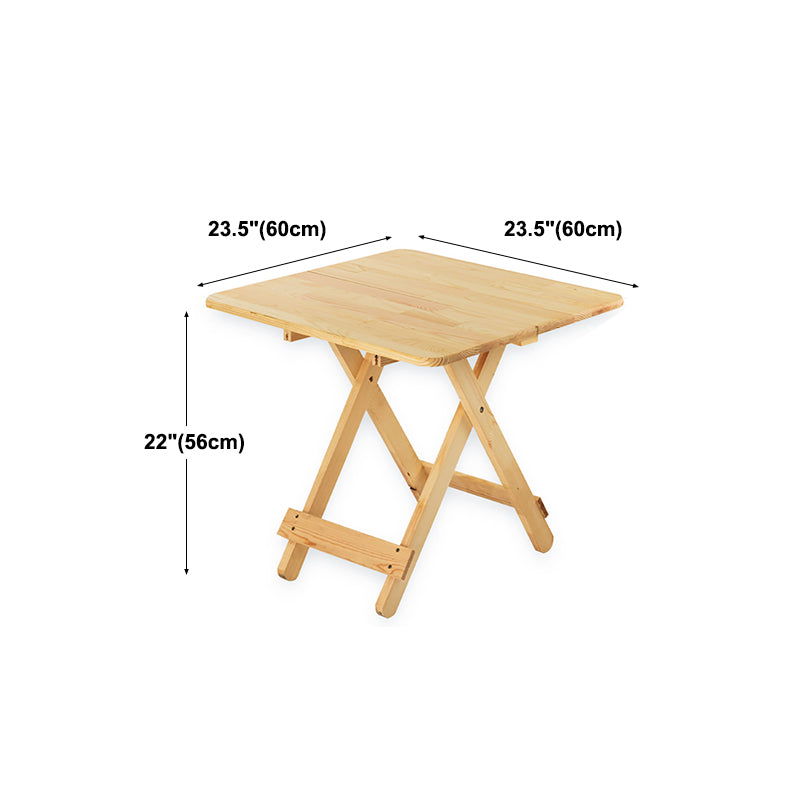 Contemporary Dining Room Wood Table Natural Pine Folding Table