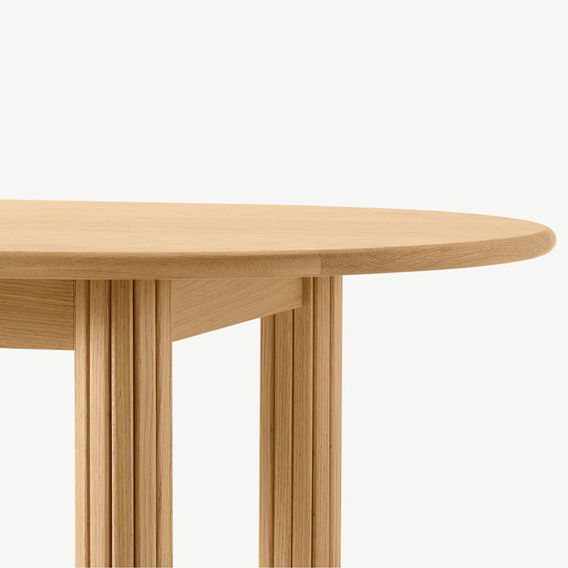 Modern Style Dining Oval Table Dining Wooden Table for Restaurant with Wood Legs