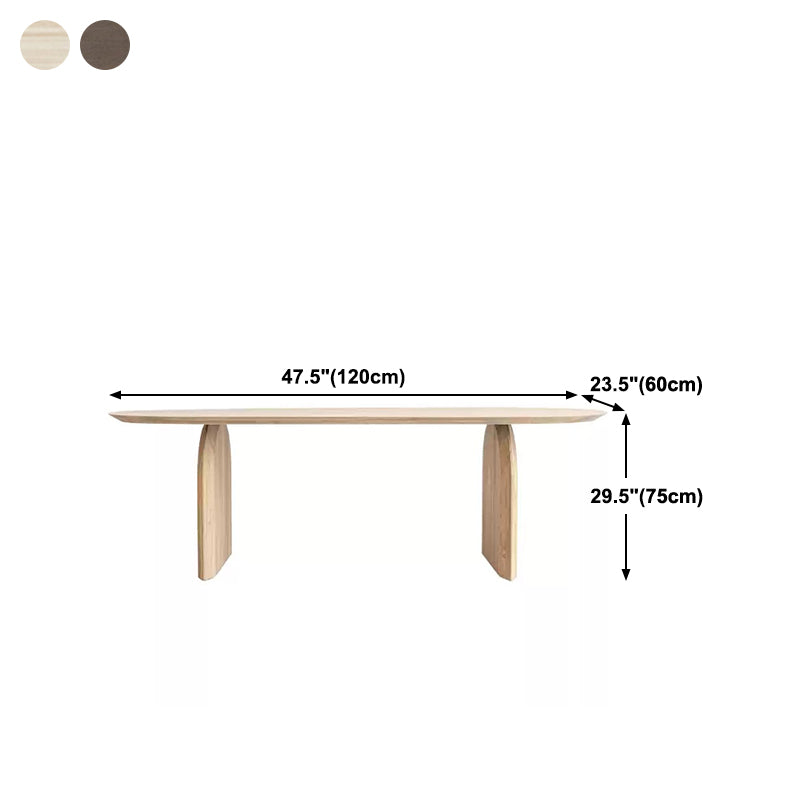Modern Solid Wood Table for Restaurant Oval Table with Double Pedestal