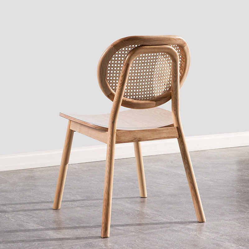 Contemporary Style Wood Dining Chair Armless Side Chairs for Restaurant