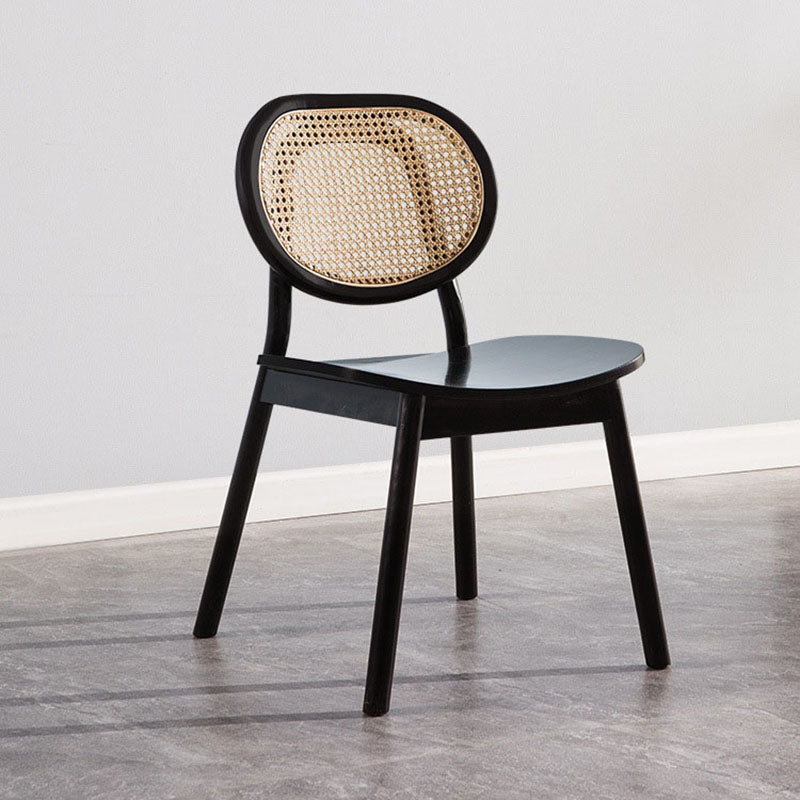 Contemporary Style Wood Dining Chair Armless Side Chairs for Restaurant