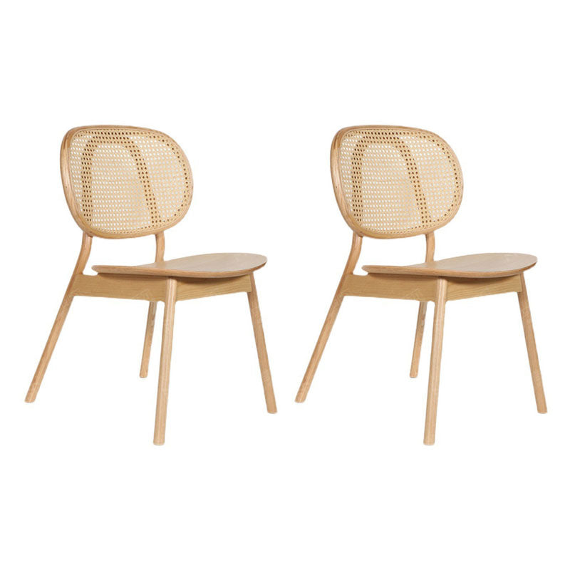 Contemporary Style Wood Dining Chair Armless Side Chairs for Restaurant