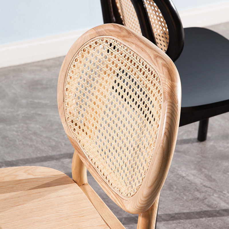 Contemporary Style Wood Dining Chair Armless Side Chairs for Restaurant