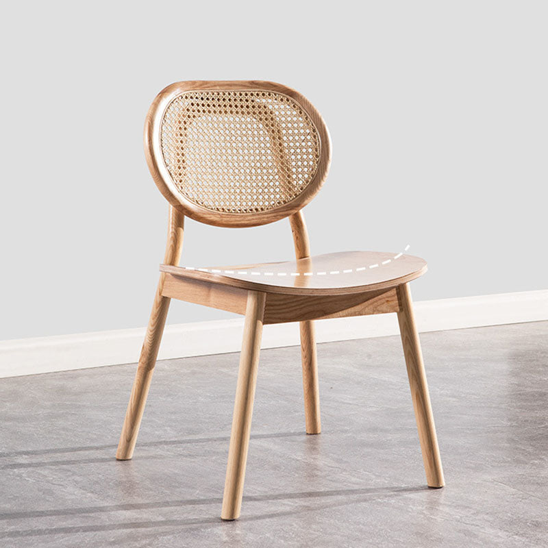 Contemporary Style Wood Dining Chair Armless Side Chairs for Restaurant
