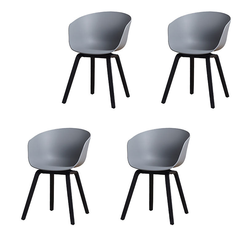 Contemporary Style Dining Chair Arm Side Chairs with Wooden Legs