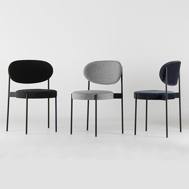 Minimalist Design Upholstered Dining Chairs Open Back Side Chair for Home