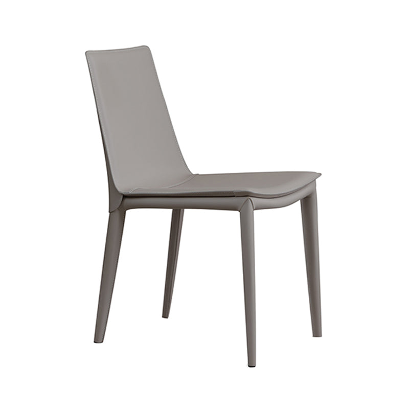 Contemporary Style Chair Kitchen Armless Chair with Metal Legs