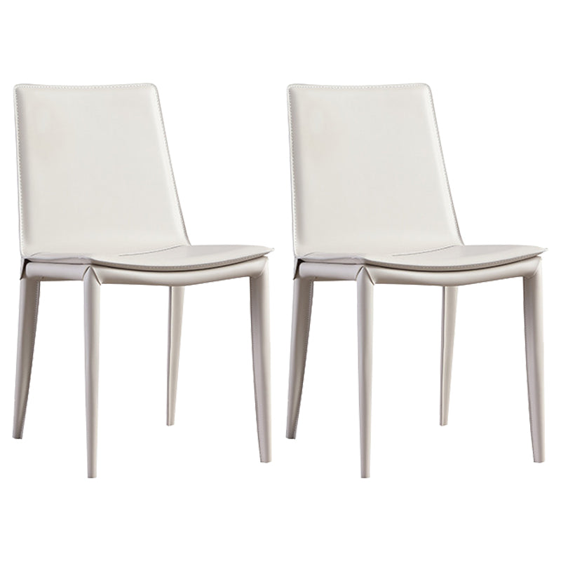 Contemporary Style Chair Kitchen Armless Chair with Metal Legs