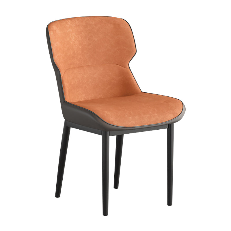 Contemporary Style Chair Kitchen Arm Side Chair with Metal Legs