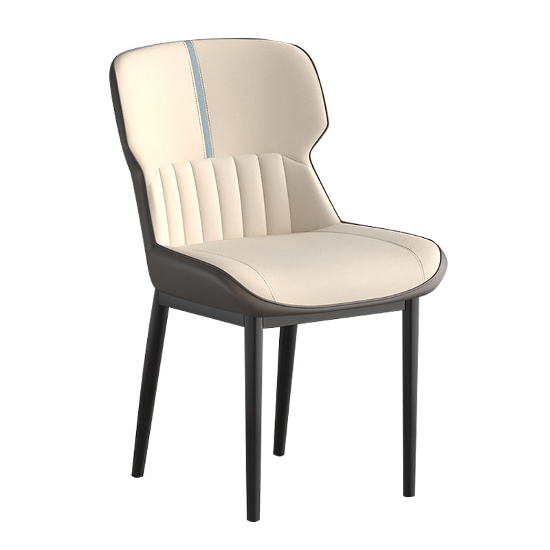 Contemporary Style Chair Kitchen Arm Side Chair with Metal Legs