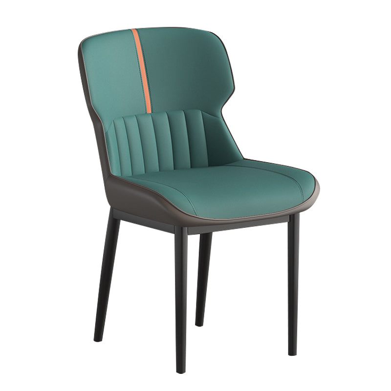 Contemporary Style Chair Kitchen Arm Side Chair with Metal Legs