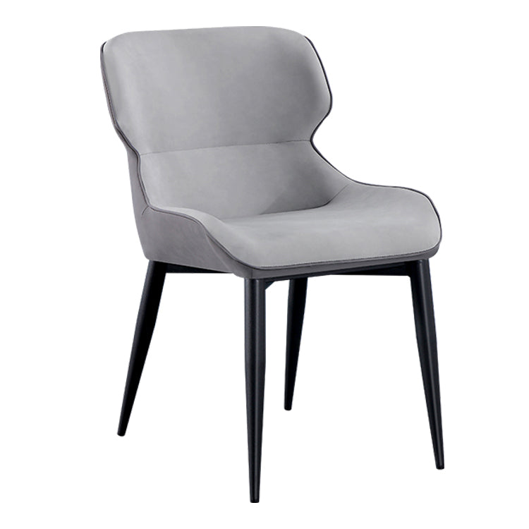 Contemporary Style Chair Kitchen Arm Side Chairs with Metal Legs