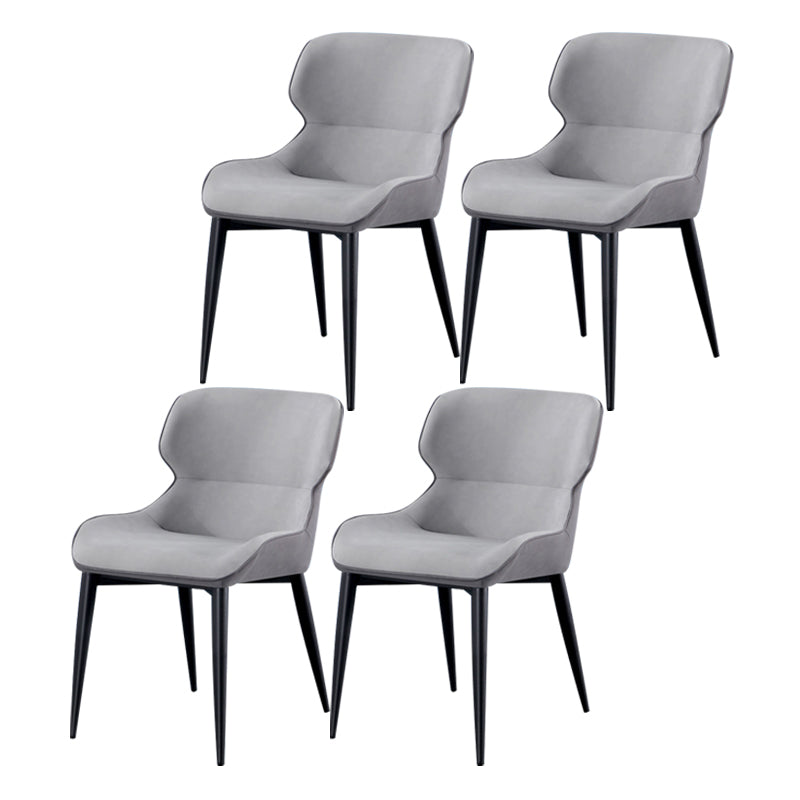 Contemporary Style Chair Kitchen Arm Side Chairs with Metal Legs