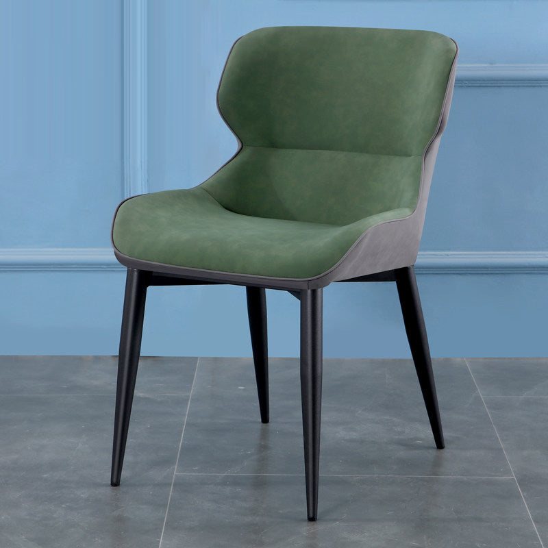 Contemporary Style Chair Kitchen Arm Side Chairs with Metal Legs