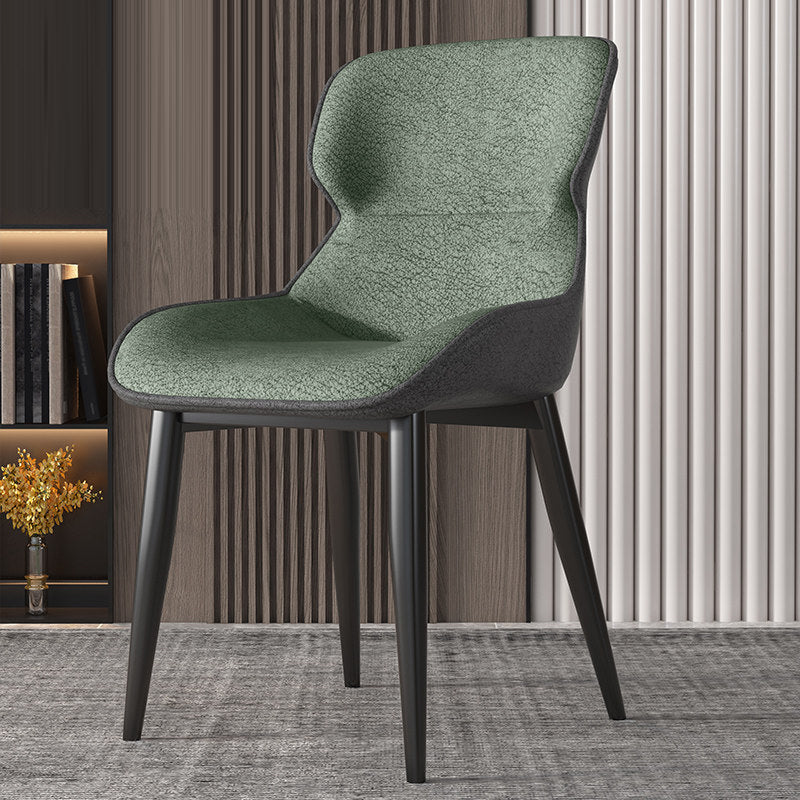 Contemporary Style Chair Kitchen Arm Side Chairs with Metal Legs