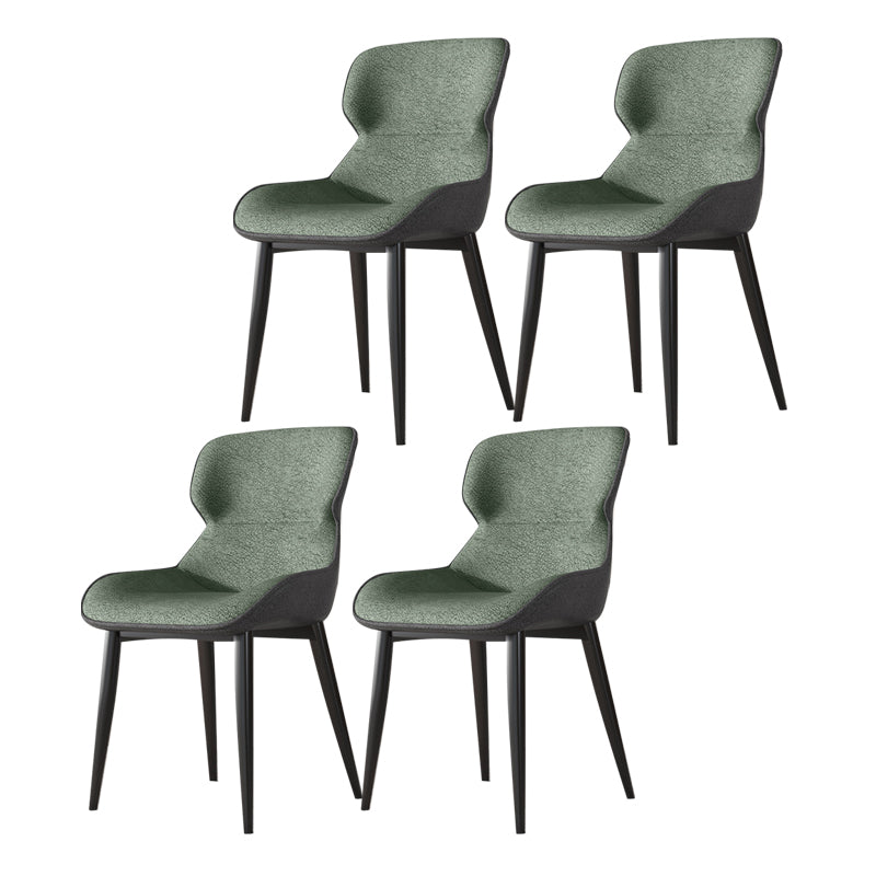 Contemporary Style Chair Kitchen Arm Side Chairs with Metal Legs