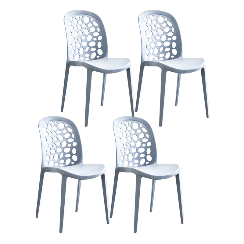 Nordic Dining Chair Plastic Dining Armless Chairs for Kitchen