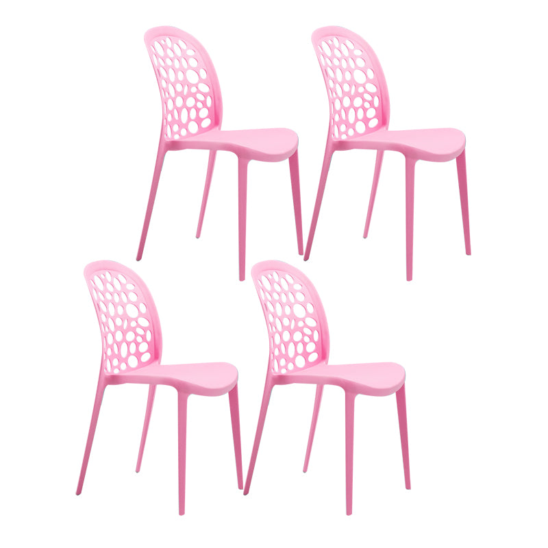 Nordic Dining Chair Plastic Dining Armless Chairs for Kitchen