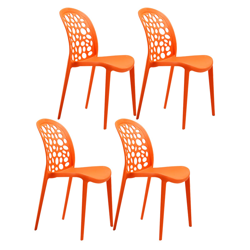 Nordic Dining Chair Plastic Dining Armless Chairs for Kitchen