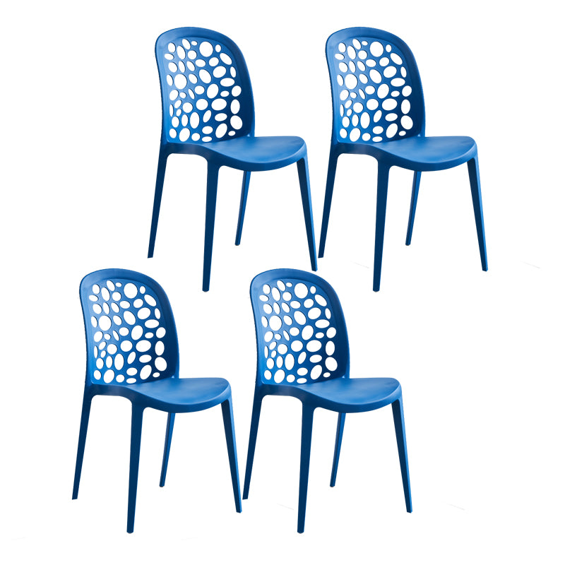 Nordic Dining Chair Plastic Dining Armless Chairs for Kitchen