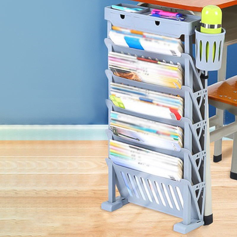 6-Shelf Plastik Leiter Bücherregal zeitgenössisches geschlossenes Backbuchregal