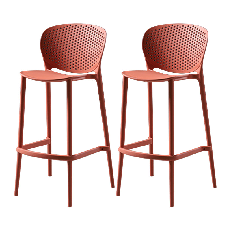Nordic Bar-stool Plastic Counter Bar Stool for Kitchen Bar with Plastic Legs