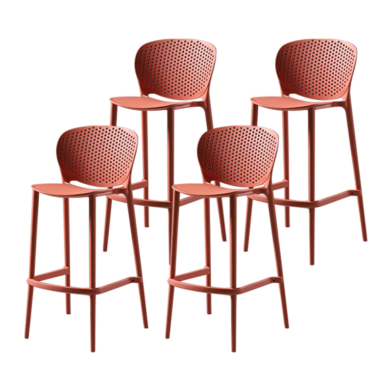 Nordic Bar-stool Plastic Counter Bar Stool for Kitchen Bar with Plastic Legs