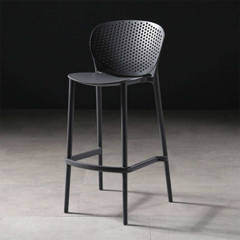 Nordic Bar-stool Plastic Counter Bar Stool for Kitchen Bar with Plastic Legs