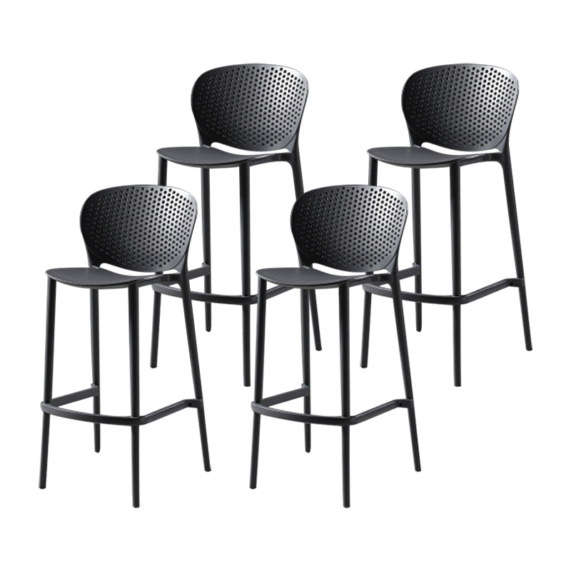 Nordic Bar-stool Plastic Counter Bar Stool for Kitchen Bar with Plastic Legs