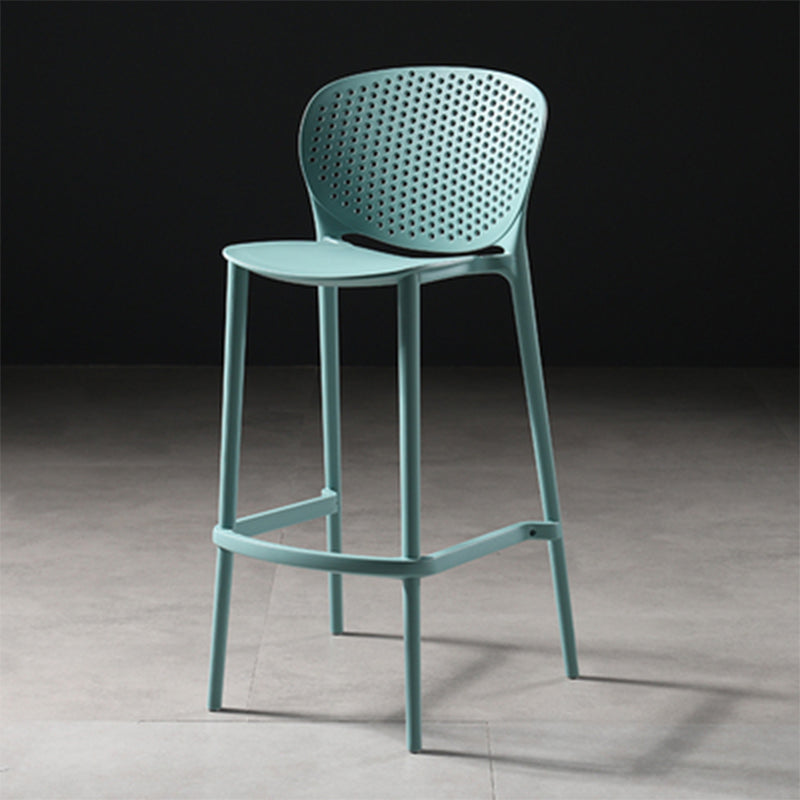 Nordic Bar-stool Plastic Counter Bar Stool for Kitchen Bar with Plastic Legs