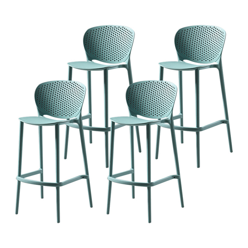 Nordic Bar-stool Plastic Counter Bar Stool for Kitchen Bar with Plastic Legs