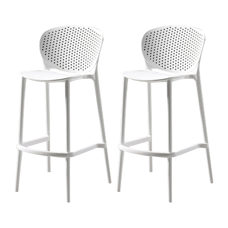 Nordic Bar-stool Plastic Counter Bar Stool for Kitchen Bar with Plastic Legs