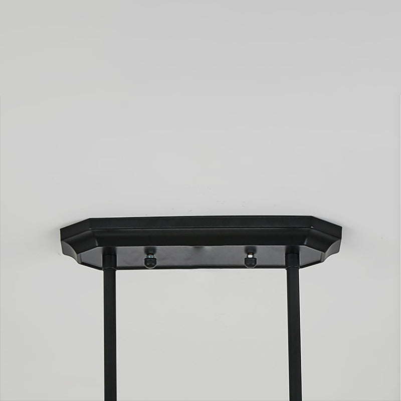 Moderne Insellichter Multi-Head-Restaurant Hängende Anhängerlampen mit Zylinderglasschatten